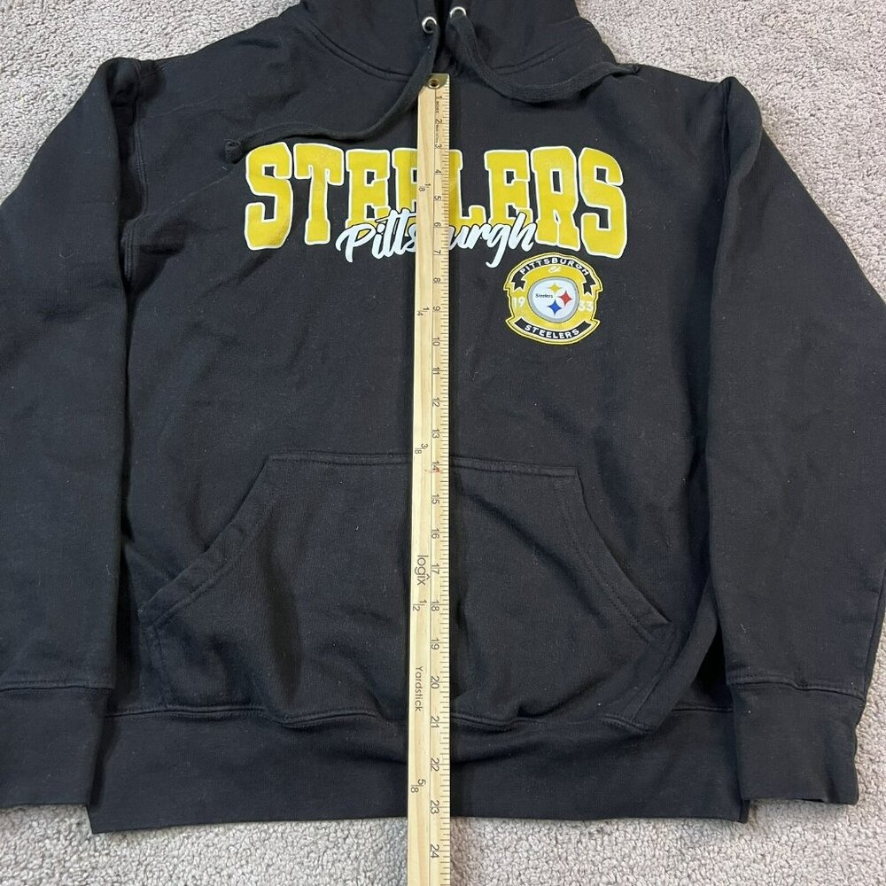 Starter Pittsburgh Steelers Hoodie Black Yellow Men's Size Medium - Picture 4 of 7